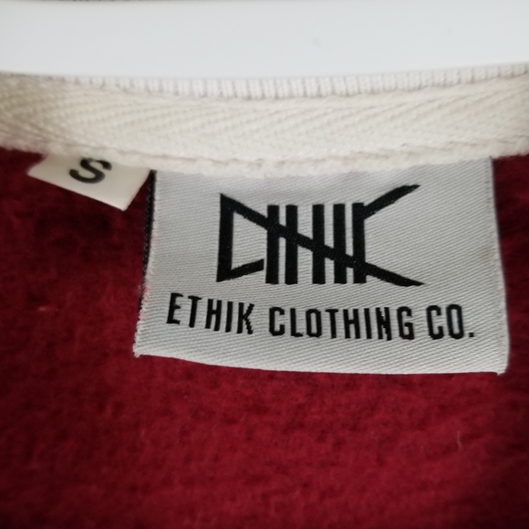 ETHIK | varsity style snap sweatshirt jacket - Picture 9 of 10